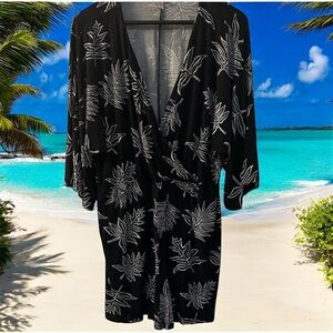 Hawaiis Finest Romper Women Large Laua’e Print Romper Hawaiian Stretch Alohawear